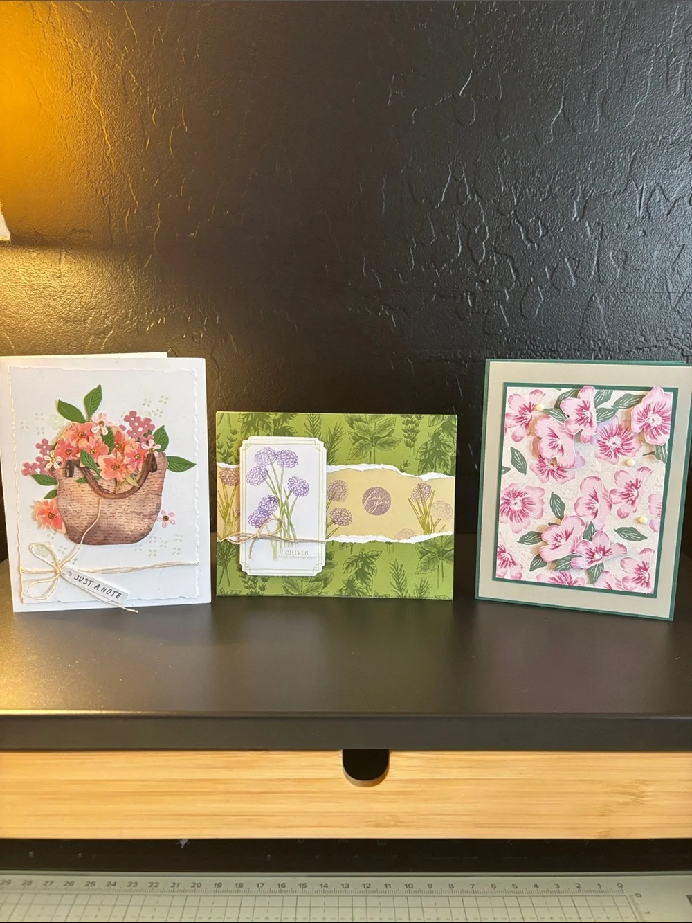Floral Assorted Greeting Card Set - Pink & Green